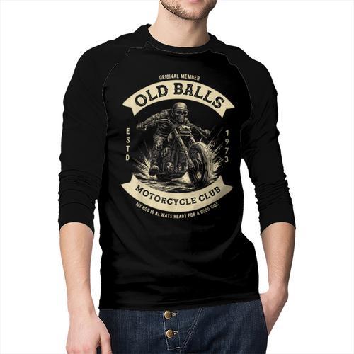 50th Birthday Vintage Motorcycle For Biker Dad Men Baseball Raglan Shirt - Father's Day Fun