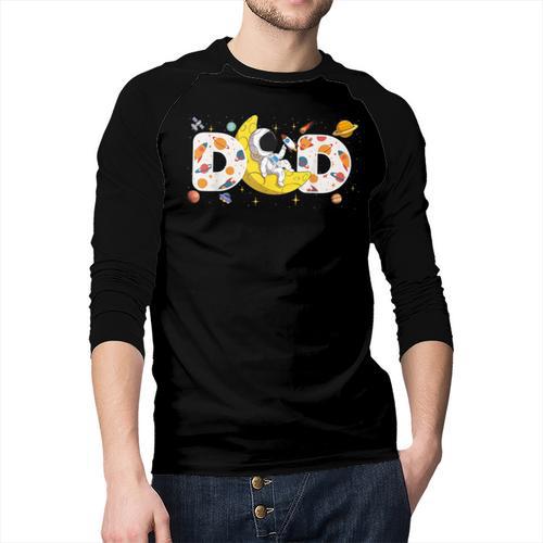 Astronaut Dad Space Birthday Planets Party Matching Family Men Baseball Raglan Shirt - Father's Day Fun