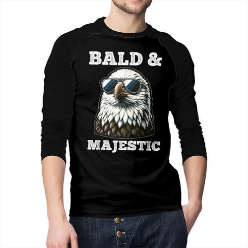 Bald & Majestic Sexy Bald Guy Dad Men Baseball Raglan Shirt - Father's Day Fun