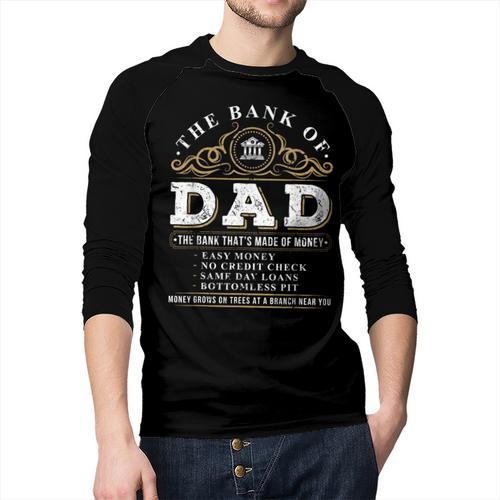 The Bank Of Dad Father's Day College Tuition Student Men Baseball Raglan Shirt - Father's Day Fun