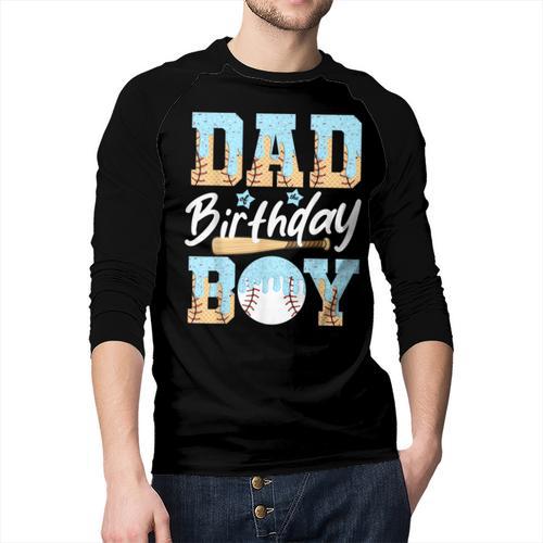 Baseball Ice Cream Drip Dad Of The Birthday Boy Baseball Men Baseball Raglan Shirt - Father's Day Fun