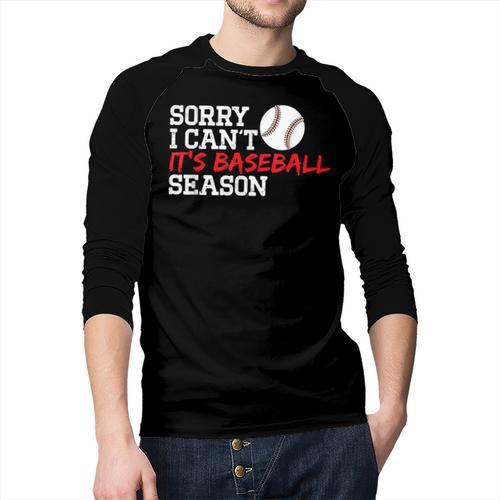 Baseball Mom Dad Sorry I Can'T It'S Baseball Season Men Baseball Raglan Shirt - Father's Day Fun