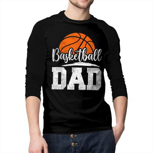 Basketball Dad Basketball Player Game Day Father's Day Men Baseball Raglan Shirt - Father's Day Fun