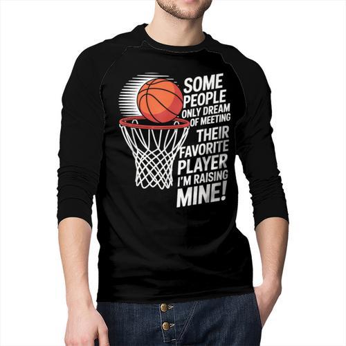 Basketball Mom Or Dad Basketball Parent Men Baseball Raglan Shirt - Father's Day Fun