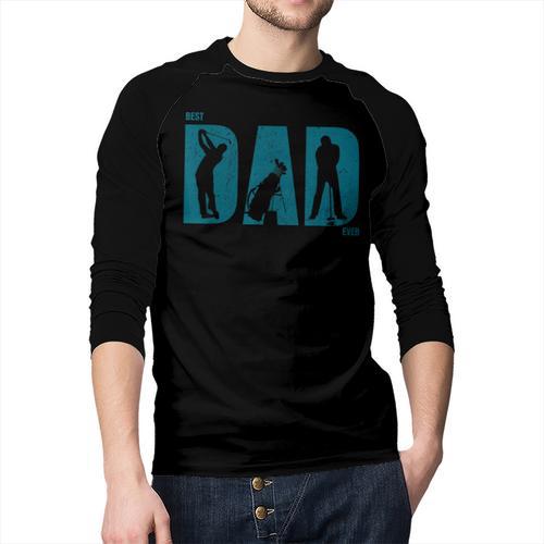 Best Golf Dad Ever T Shirt Golf Dad Shirt Men Baseball Raglan Shirt - Father's Day Fun