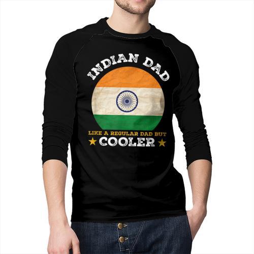 Best Indian Dad Ever Father's Day India Flag Pride Men Baseball Raglan Shirt - Father's Day Fun
