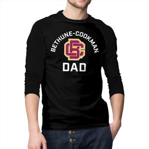 Bethune-Cookman University Wildcats Arched Dad Men Baseball Raglan Shirt - Father's Day Fun