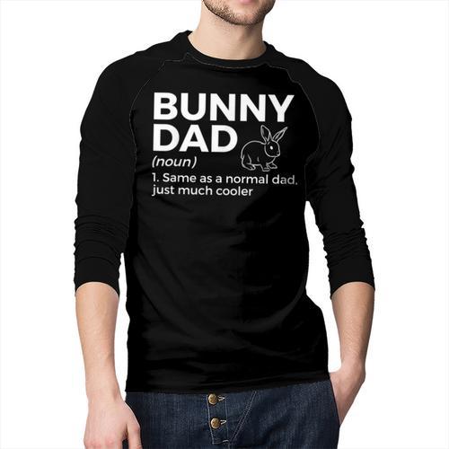 Bunny Dad Definition Rabbit Lover Men Baseball Raglan Shirt - Father's Day Fun