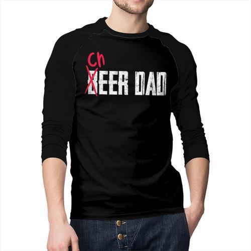 Cheer Dad Beer Dad Cheerleading Father Father's Day Men Baseball Raglan Shirt - Father's Day Fun
