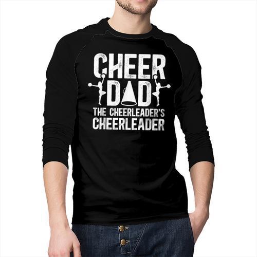 Cheer Dad The Cheerleader's Cheerleader Dad Cheer Father Men Baseball Raglan Shirt - Father's Day Fun