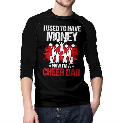 Cheer Dad Cheerleading Fathers Day Men Baseball Raglan Shirt - Father's Day Fun