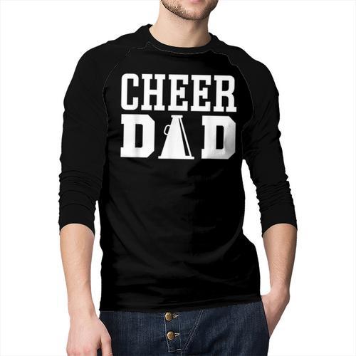 Cheerleading Dad Apparel For Cheer Dad Men Baseball Raglan Shirt - Father's Day Fun