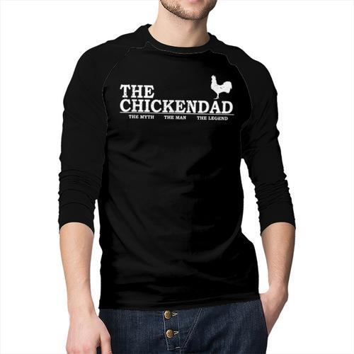 The Chicken Dad Pet Lover Tee Cute T-Shirt Men Baseball Raglan Shirt - Father's Day Fun