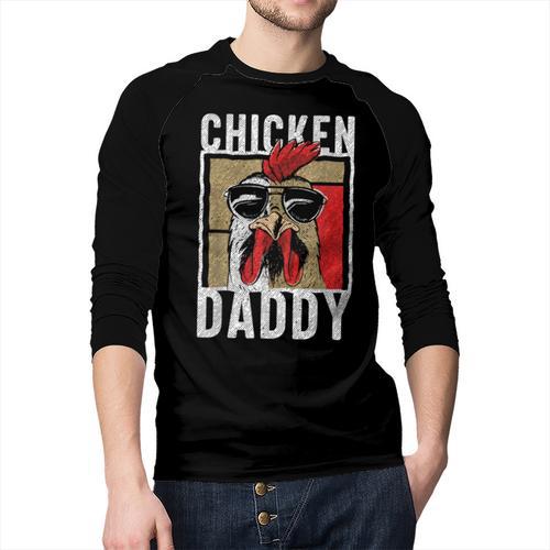 Chicken Daddy a Fun For Every Rooster In The Basket Men Baseball Raglan Shirt - Father's Day Fun
