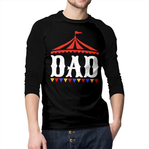 Circus Dad Of The Birthday Boy & Girl Carnival Family Outfit Men Baseball Raglan Shirt - Father's Day Fun