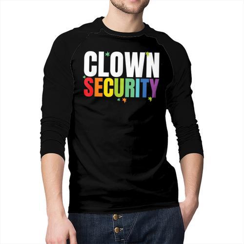 Clown Security Halloween Dad Mom Costume Men Baseball Raglan Shirt - Father's Day Fun