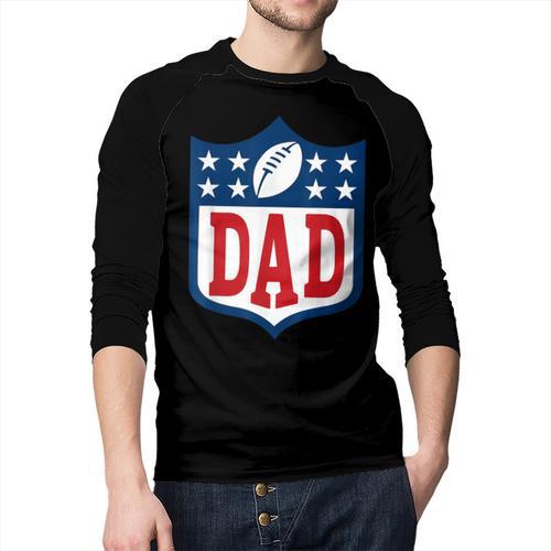 Dad American Football Happy Birthday Family Matching Retro Men Baseball Raglan Shirt - Father's Day Fun