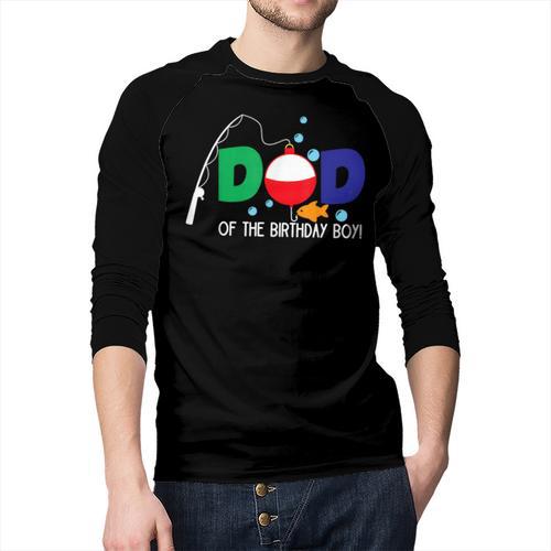 Dad Of The Big One Fishing Boy First Birthday Ofishally Men Baseball Raglan Shirt - Father's Day Fun
