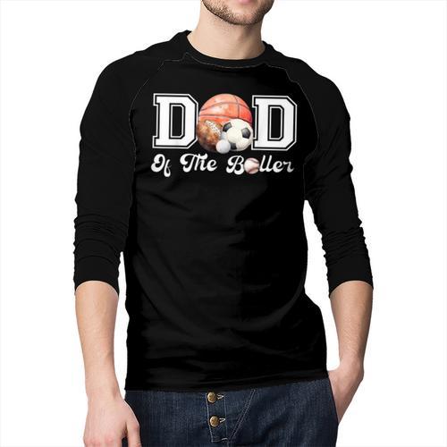 Dad Of The Birthday Boller Born 2 Ball Matching Family Party Men Baseball Raglan Shirt - Father's Day Fun