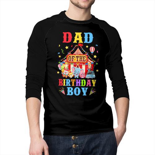 Dad Of The Birthday For Boy Circus Carnival Theme Party Men Baseball Raglan Shirt - Father's Day Fun