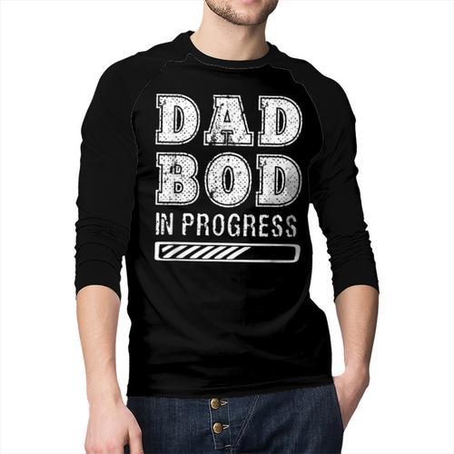 Dad Bod In Progress Men Baseball Raglan Shirt - Father's Day Fun