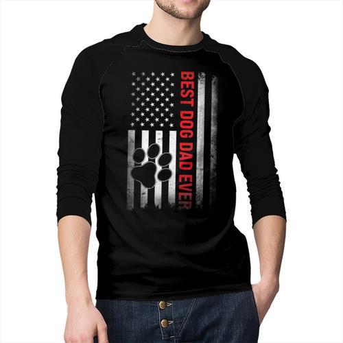 Dad Fathers Day Dog Dad Men Baseball Raglan Shirt - Father's Day Fun