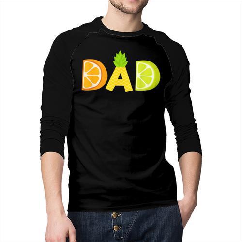 Dad Fruitarian Lover Summer Father Fruit Slice Men Baseball Raglan Shirt - Father's Day Fun