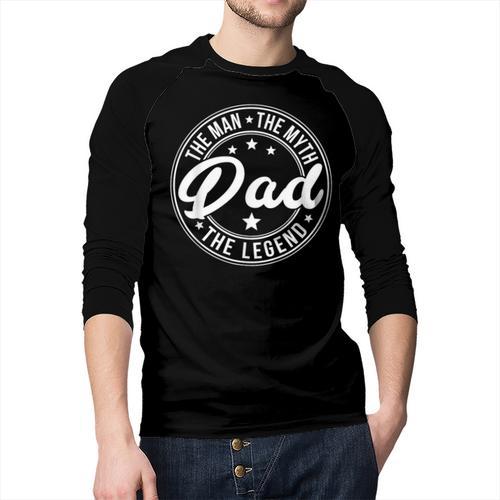 DAD The Man The Myth The Legend Father's Day Men Baseball Raglan Shirt - Father's Day Fun