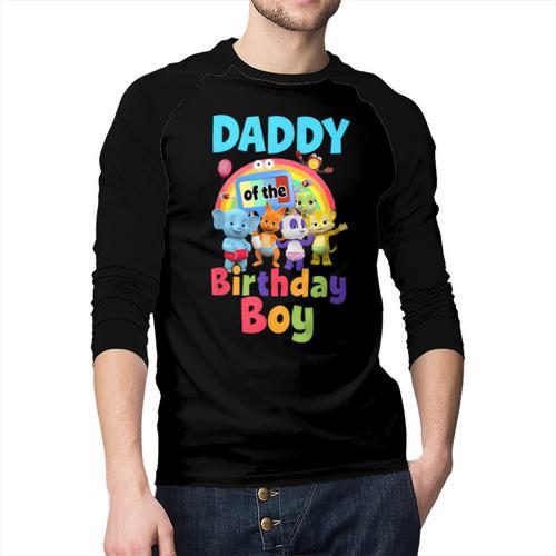 Dad And Mom Daddy Of The Birthday Boy Family Party Decor Men Baseball Raglan Shirt - Father's Day Fun