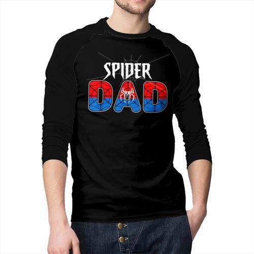 Dad And Mom Spider Family Matching Birthday Halloween Men Baseball Raglan Shirt - Father's Day Fun