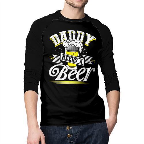 Dad Needs A Beer Button Up Shirts Beer Drinking Lover Men Baseball Raglan Shirt - Father's Day Fun