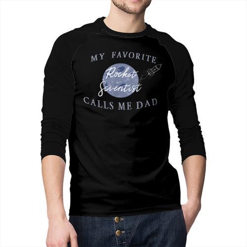 Dad Rocket Scientist Men Baseball Raglan Shirt - Father's Day Fun