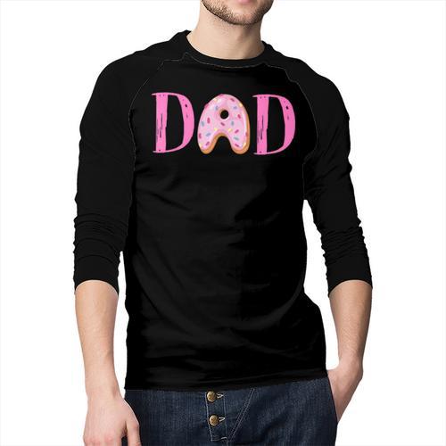 Dad Of The Sweet One Birthday Donut Girl 1st Birthday Men Baseball Raglan Shirt - Father's Day Fun
