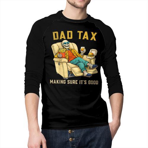 Dad Tax Graphic Tee Fathers Day Men Baseball Raglan Shirt - Father's Day Fun