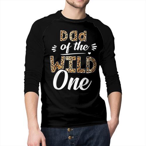 Dad Of The Wild One Zoo Themed 1st Birthday Party Men Baseball Raglan Shirt - Father's Day Fun