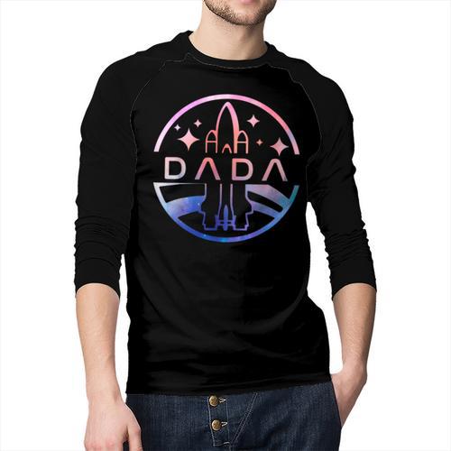 Dada Space Astronaut Rocket Birthday Party Men Baseball Raglan Shirt - Father's Day Fun