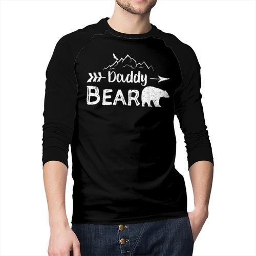 Daddy Bear Shirt Matching Family Mama Papa Bear Camping Men Baseball Raglan Shirt - Father's Day Fun
