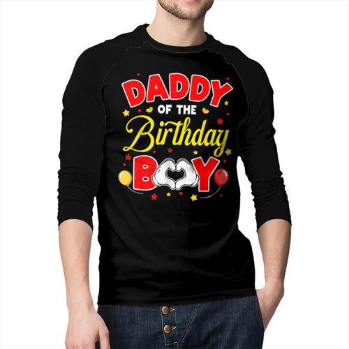 Daddy Of The Birthday Boy Matching Dad Son Family Birthday Men Baseball Raglan Shirt - Father's Day Fun