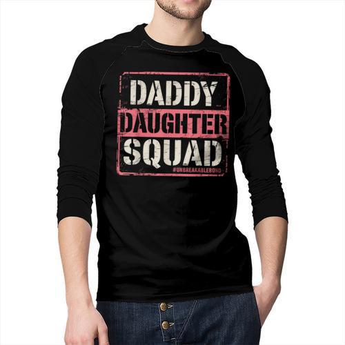 Daddy Daughter Squad Fathers Day Matching Dad And Daughter Men Baseball Raglan Shirt - Father's Day Fun