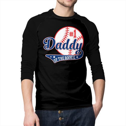 Daddy Of Rookie 1st Birthday Baseball Theme Matching Party Men Baseball Raglan Shirt - Father's Day Fun