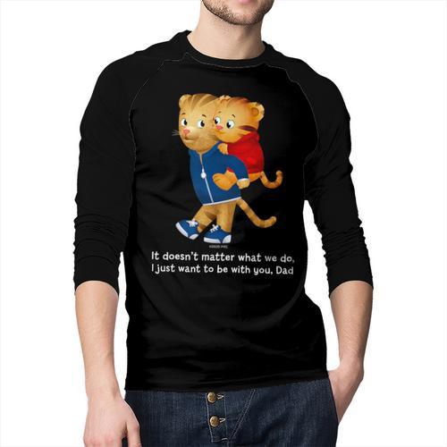 Daniel And Dad Tiger Dark Shirt Men Baseball Raglan Shirt - Father's Day Fun