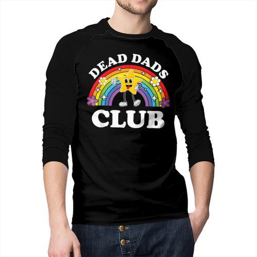 Dead Dads Club Inappropriate Cringe Adult Raunchy Men Baseball Raglan Shirt - Father's Day Fun