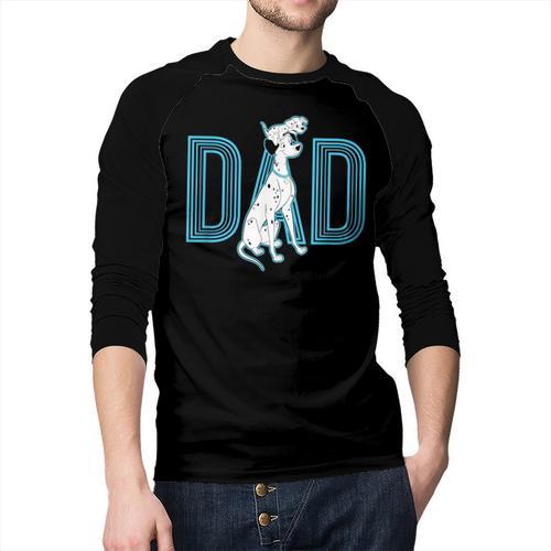 Disney 101 Dalmatians Pongo And Penny Dad Men Baseball Raglan Shirt - Father's Day Fun