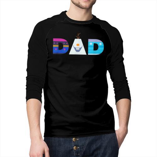 Disney Frozen Elsa Anna Olaf Dad Father's Day Birthday Men Baseball Raglan Shirt - Father's Day Fun