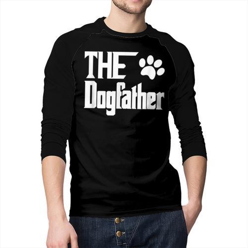 The Dogfather Dog Father Dad Men Baseball Raglan Shirt - Father's Day Fun