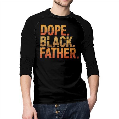 Dope Father African Pride Dad Papa Daddy Fathers Day Men Baseball Raglan Shirt - Father's Day Fun