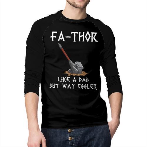 FA-Thor Fathers Day Tshirt Dad Father Men Baseball Raglan Shirt - Father's Day Fun
