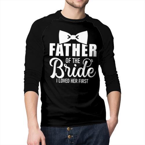 Father Of The Bride Father Dad Bride Wedding Stag Night Men Baseball Raglan Shirt - Father's Day Fun