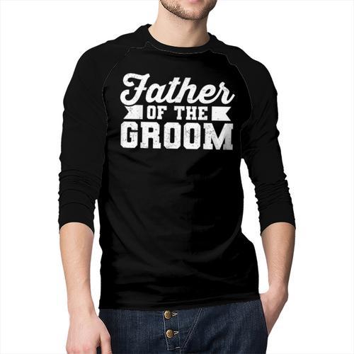 Father Of The Groom Dad Wedding Bachelor Party Distressed Men Baseball Raglan Shirt - Father's Day Fun