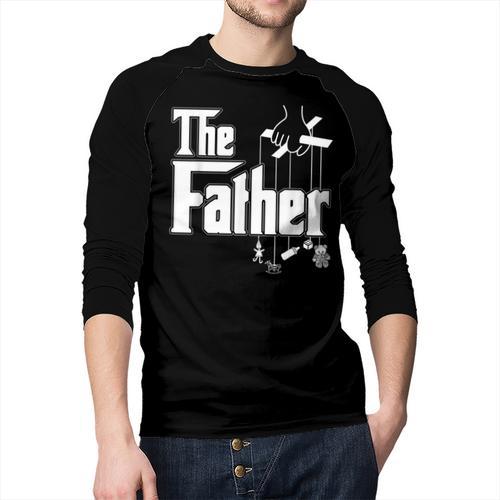 The Father New Daddy Expecting Baby T-Shirt Men Baseball Raglan Shirt - Father's Day Fun